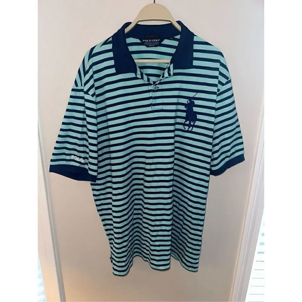 Polo by Ralph Lauren Polo Shirt - XL - Performance Golf - Green Stripes